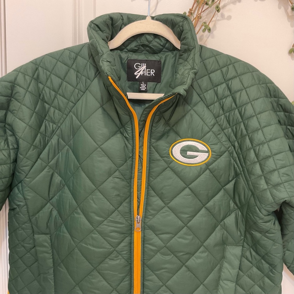 NFL GIII 4-Her Packers Quilted Jacket Size L, NWT - Picture 4 of 7